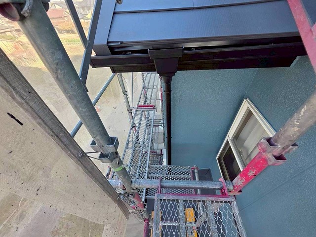 高砂市　雨樋の施工完了